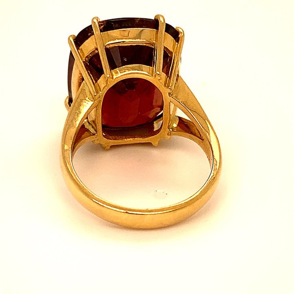 Pyrope 27.68ct Solid 18K Yellow Gold Ring - Picture 4 of 6